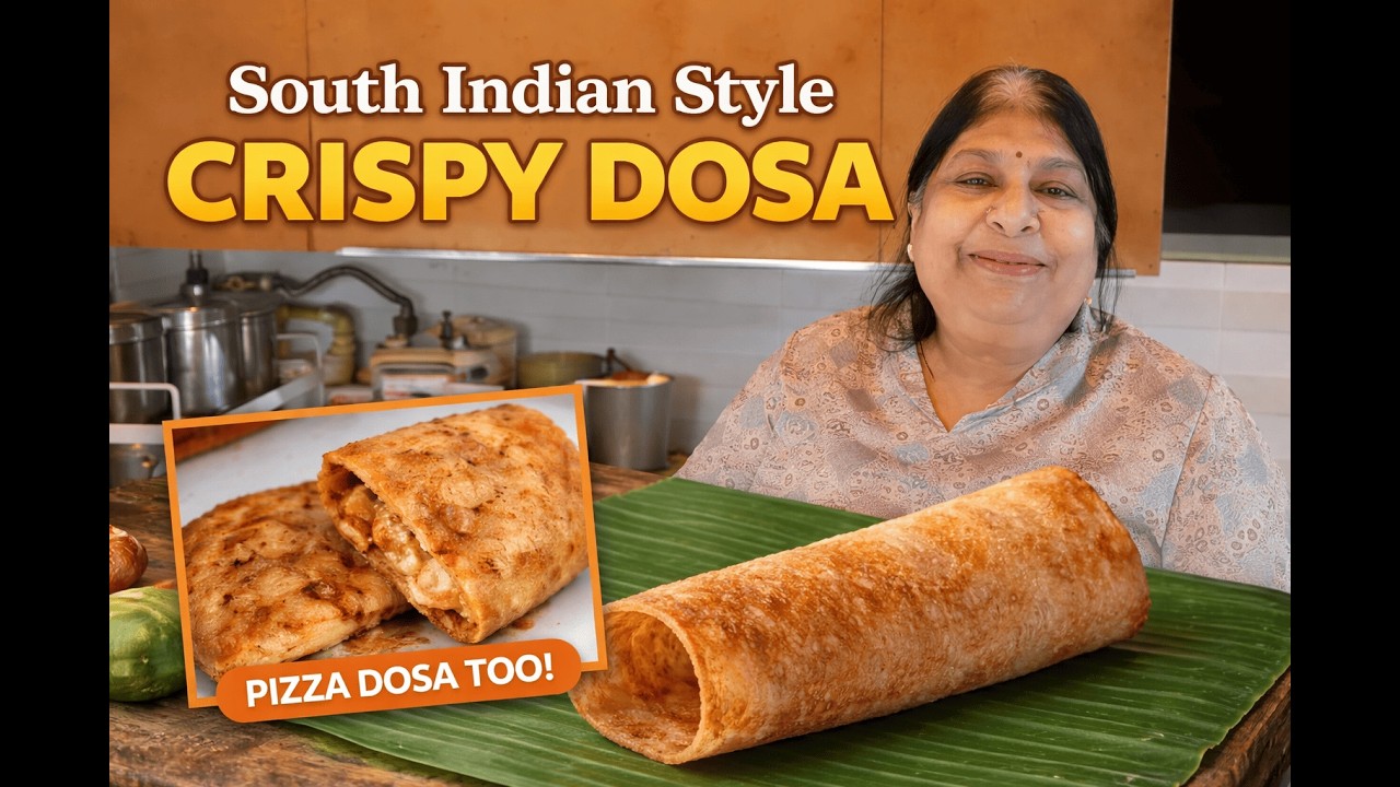 Crispy Dosa Recipe at Home | Perfect Dosa Batter Tips | South Indian Style + Pizza Dosa