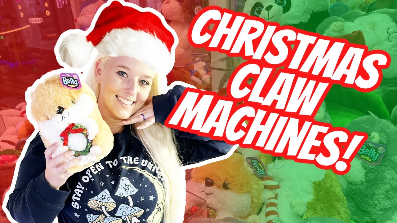 We Found Christmas Plushie Claw Machines at Castle Park!