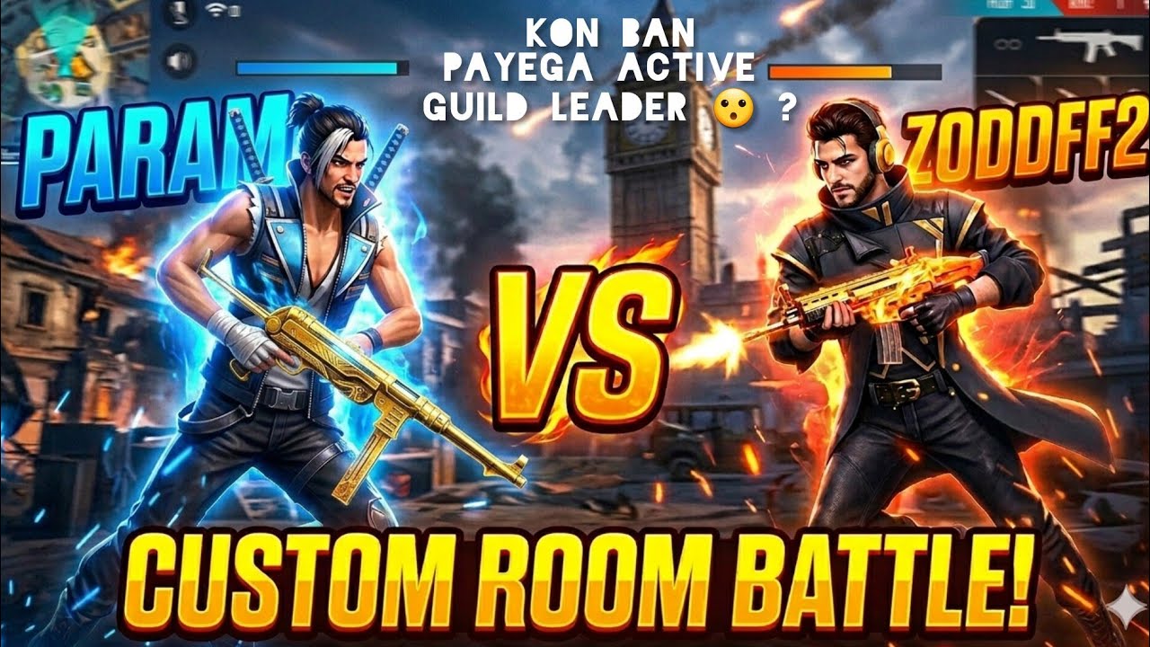 KON BAN PAYEGA ACTIVE GUILD LEADER😱😯😮 (PARAM.VS.ZODDYFF2)FREE FIRE GAMING VIDEO #gamingvideos #viral