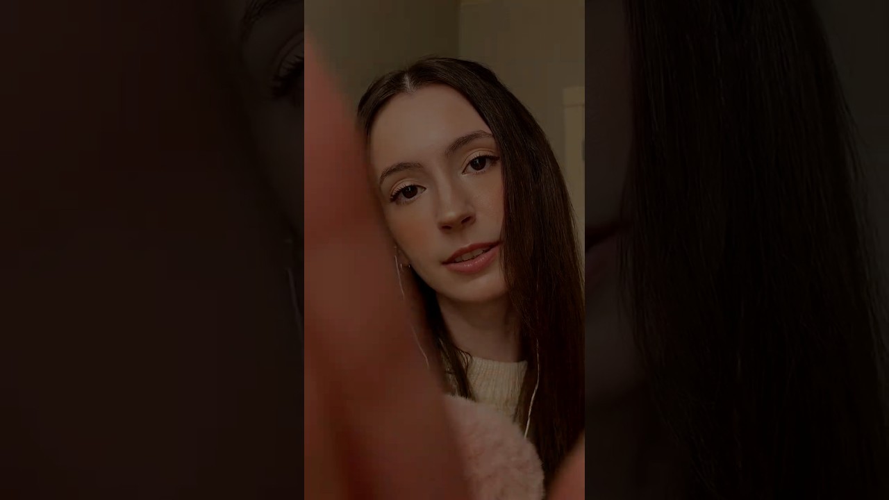 ASMR gently touching your face💕 #asmrpersonalattention #whisperedasmr #asmrforsleep #sleepaid