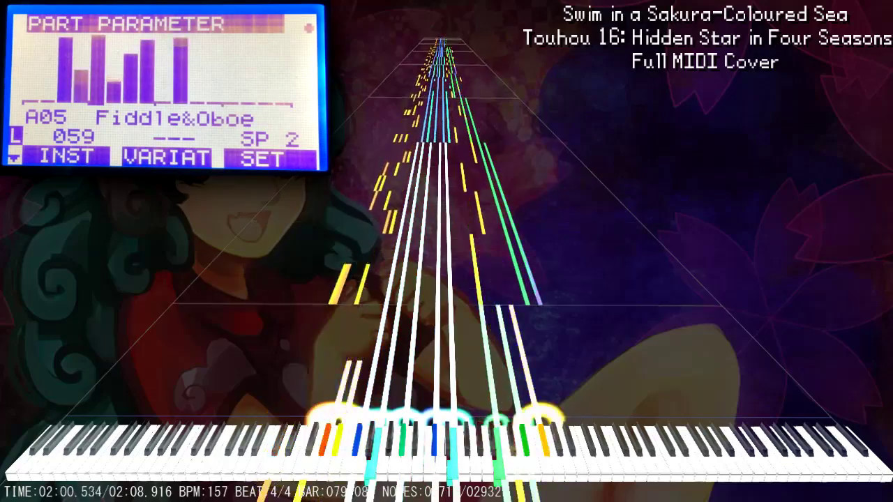 【MIDI DL】 Swim in a Cherry Blossom-Colored Sea | Touhou 16 ~ Hidden Star in Four Seasons
