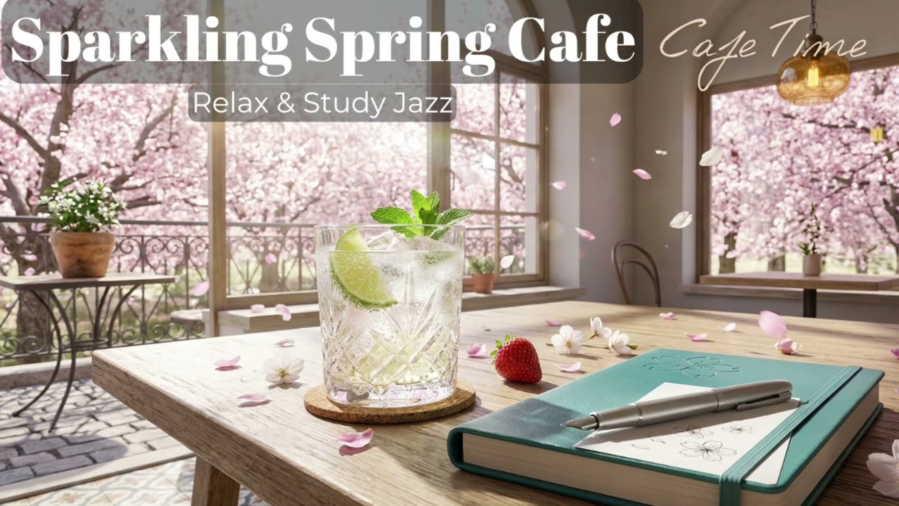 Sparkling Spring Cafe ✨ Refreshing Piano Jazz for Work & Study