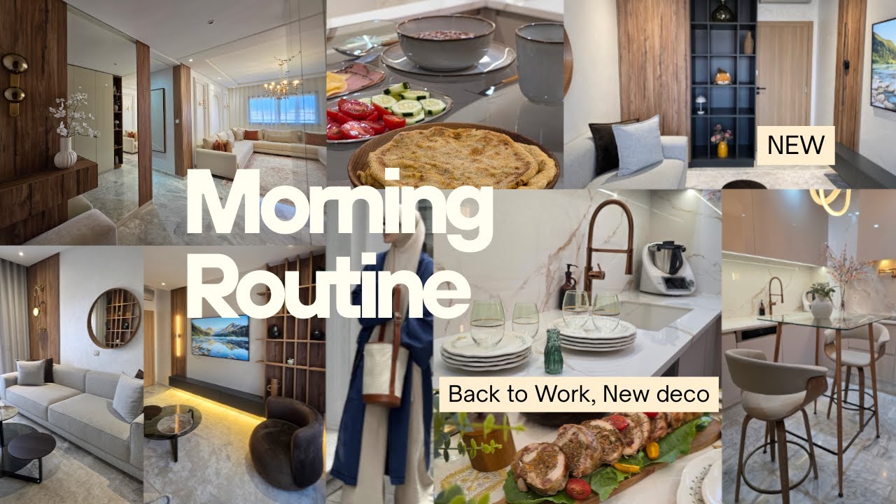 Routine📚BACK TO WORK روتين الرجوع للعمل: ترتيب تقدية✅️  غرفة جديدة 🏠 طاولات لصالوناتي وطاولة للمطبخ