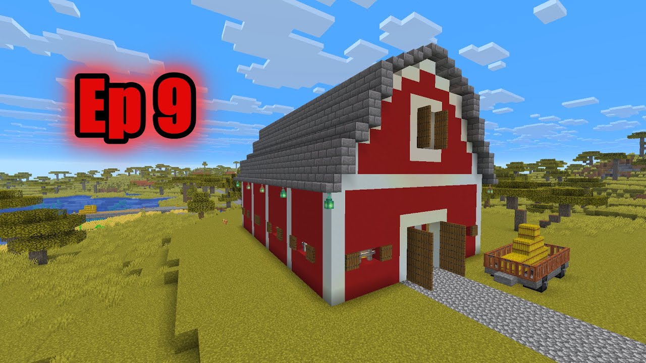 Tata i ja gradimo barn! Seljaci nam kradu žito!!! Minecraft preživljavanje sa tatom Ep 9