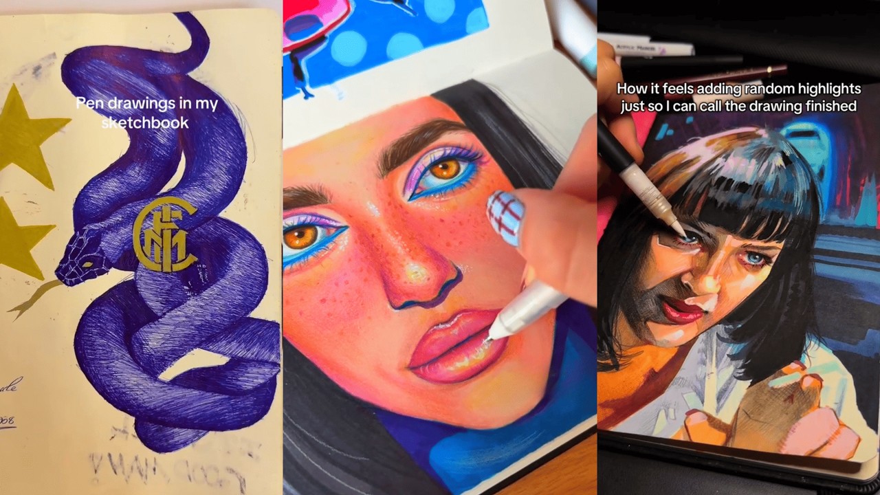 ART SKETCHBOOK 📖🎨 TIKTOK compilation #110