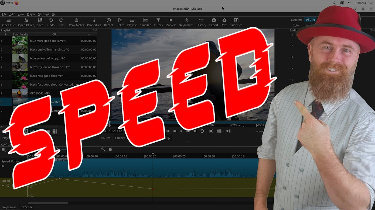 Shotcut Tutorial 2025 - Slow Motion , Fast Motion Change Speed of Clip in Shotcut Video Editor 2025