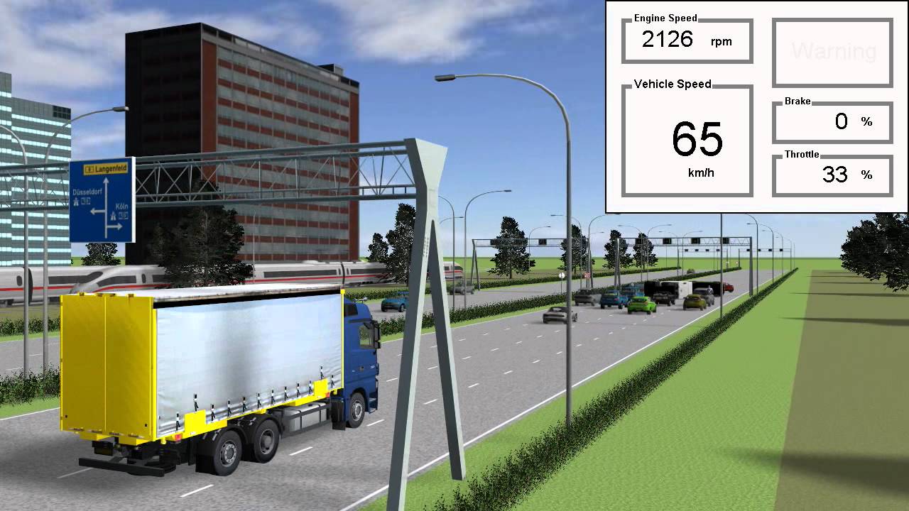 AEBS for trucks and buses according to ECE regulation using PreScan simulations