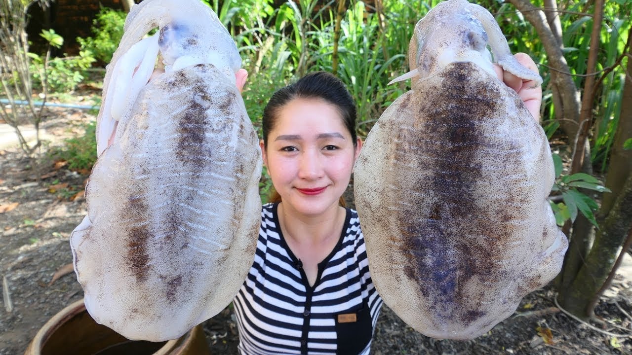 Yummy Cuttlefish Salad Cooking - Cuttlefish Salad Recipe - Cooking With Sros