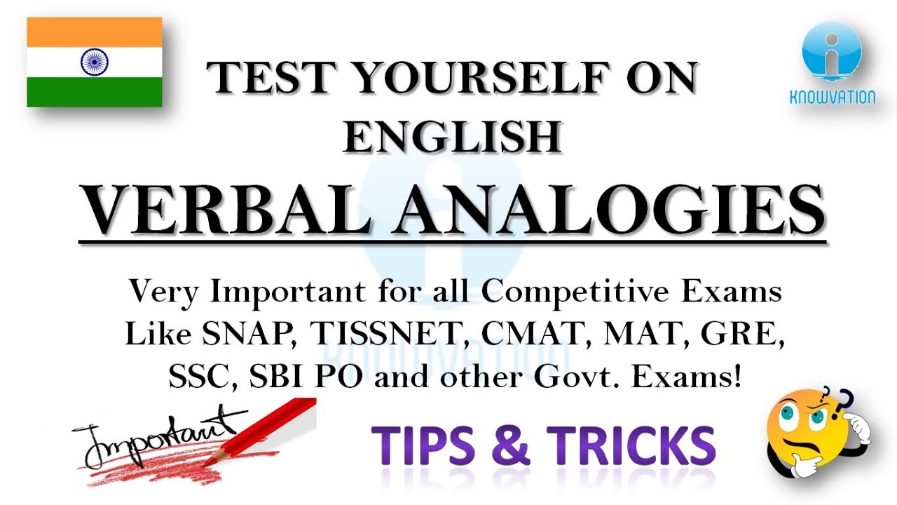 English Verbal ANALOGIES | Important Practice Questions & Tips | TISSNET, CMAT, MAT, SSC, Bank exams