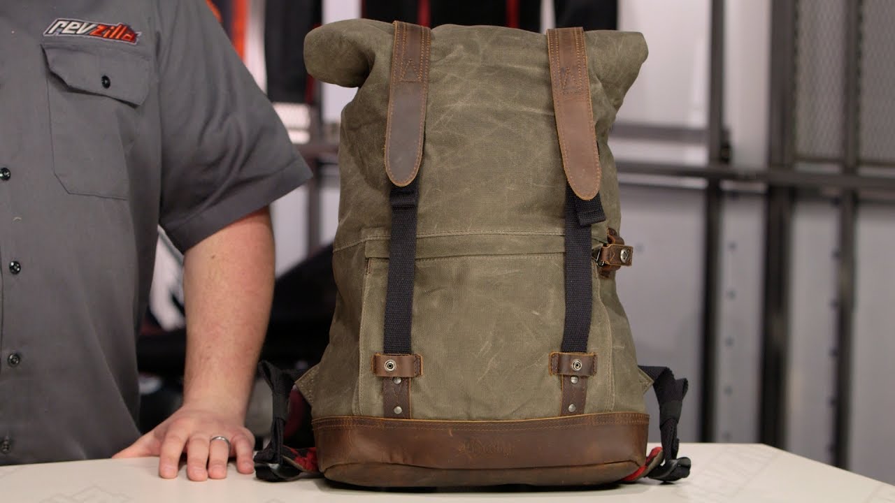 Burly Waxed Canvas Back Pack Review at RevZilla.com