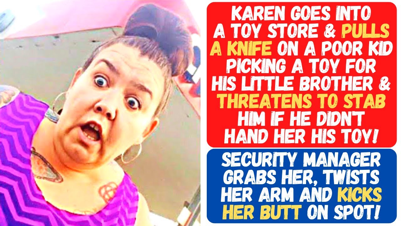 KAREN PULLS A KNIFE ON A MINOR IN A TOY STORE & THREATENS TO STAB HIM IF HE DOESN'T HAND HER HIS TOY