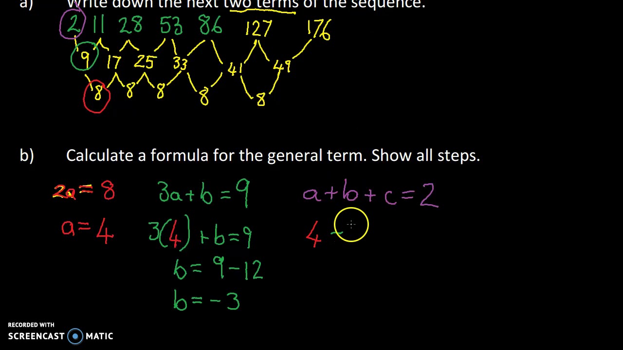 Quadratic Number Pattern