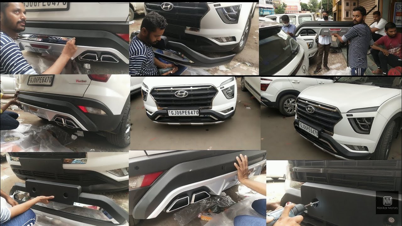 2021 Hyundai Creta Accessories || ABS frount Bumper || Creta rear diffuser || Navkar Motors.