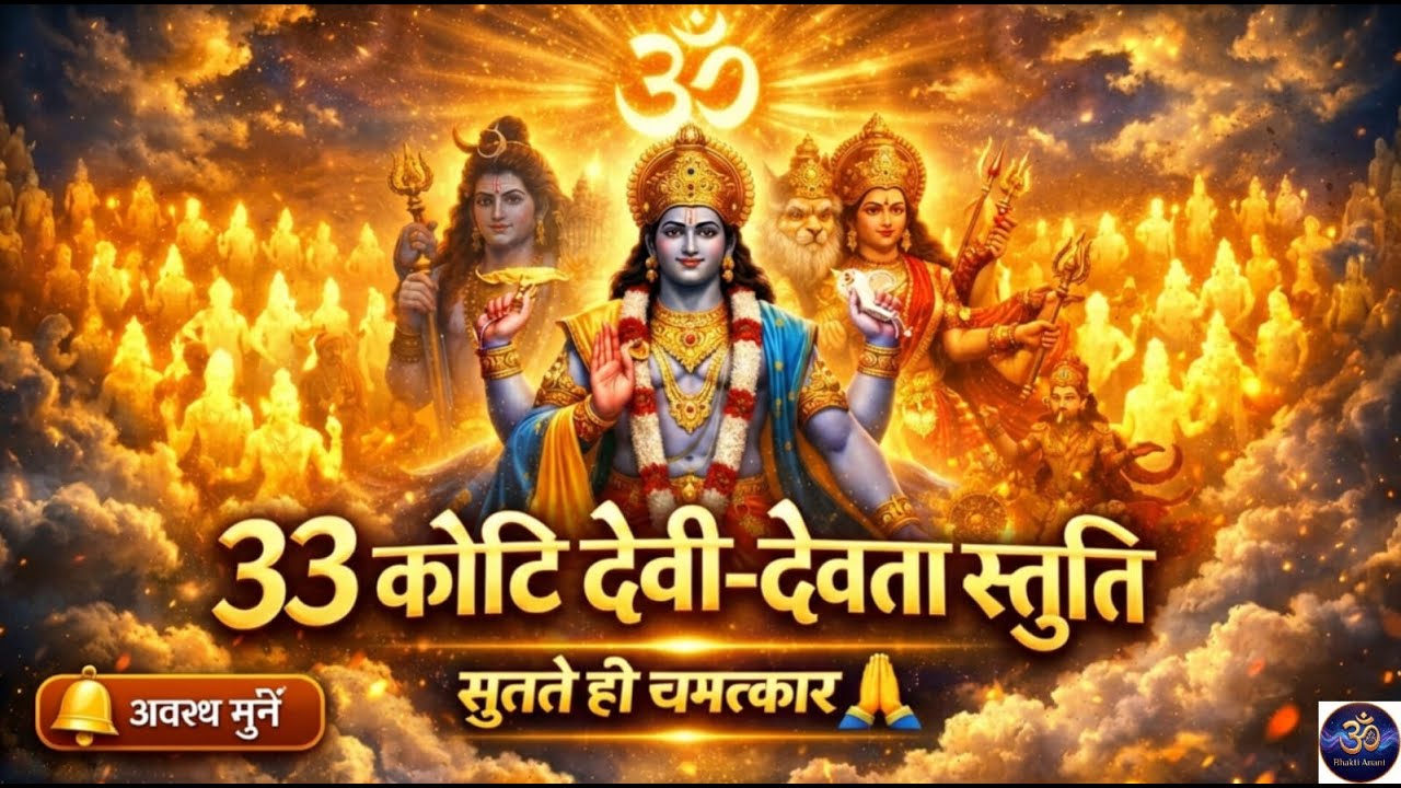 33 कोटि देवताओं का शक्तिशाली स्तवन | यह स्तुति सुनते ही बदल जाएगा भाग्य