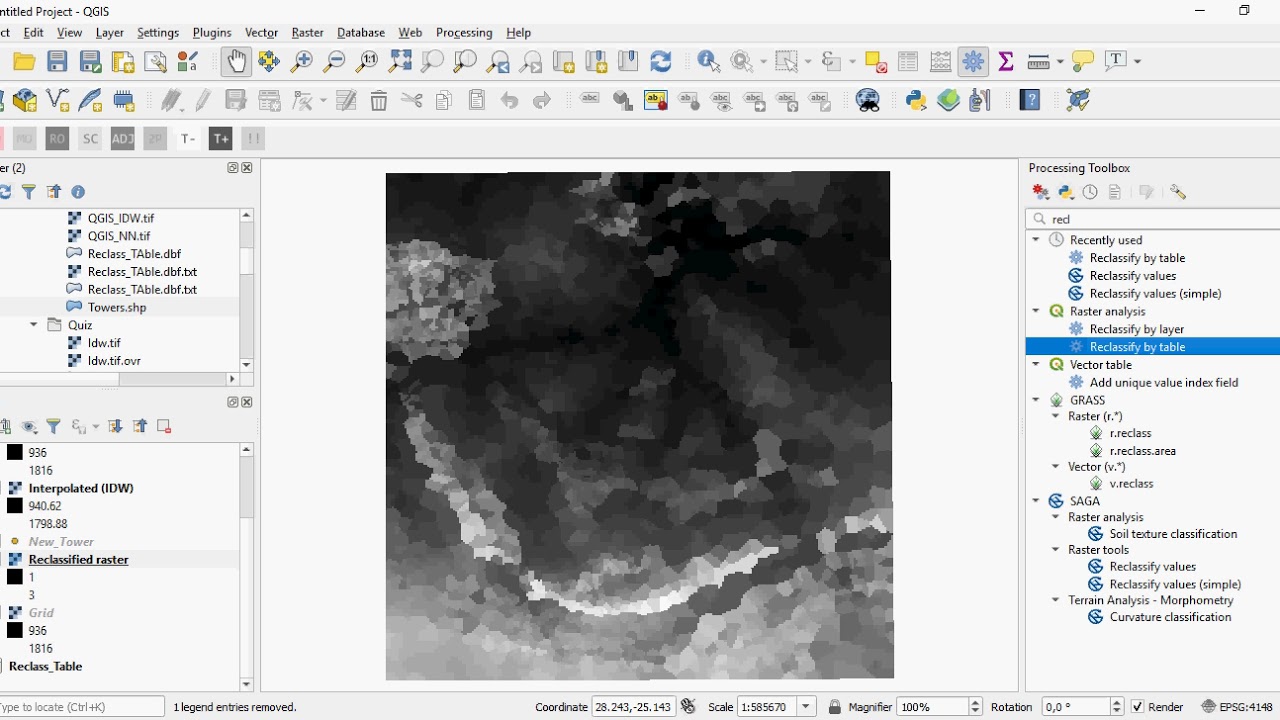 QGIS Reclassifying by range table