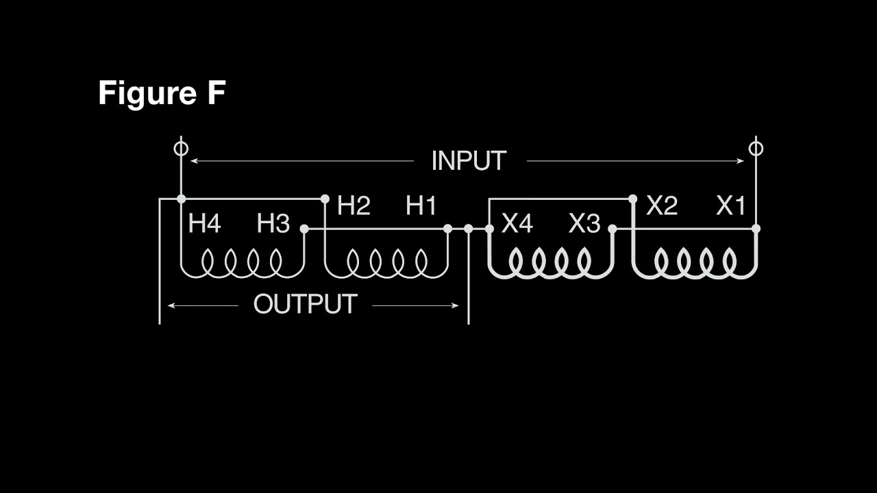 Hubbell-Acme Electric Single Phase Buck Boost Wiring Demo- Catalog Figure F