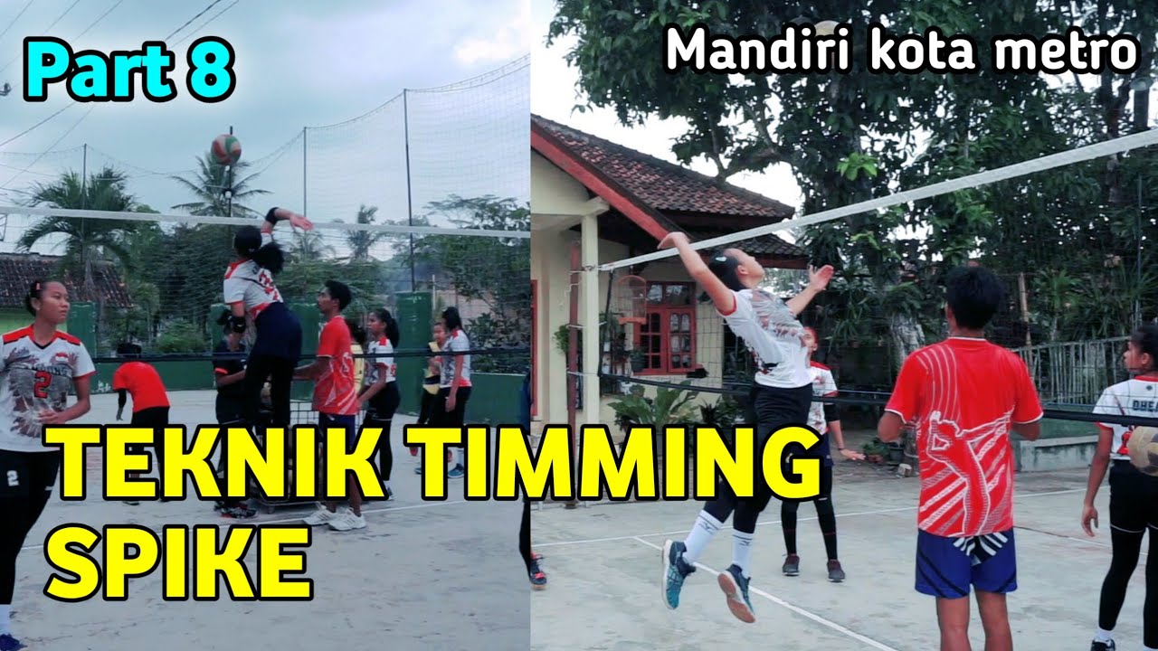 Latihan fisik bola voli putri | teknik spike | MANDIRI kota metro (PART 8)