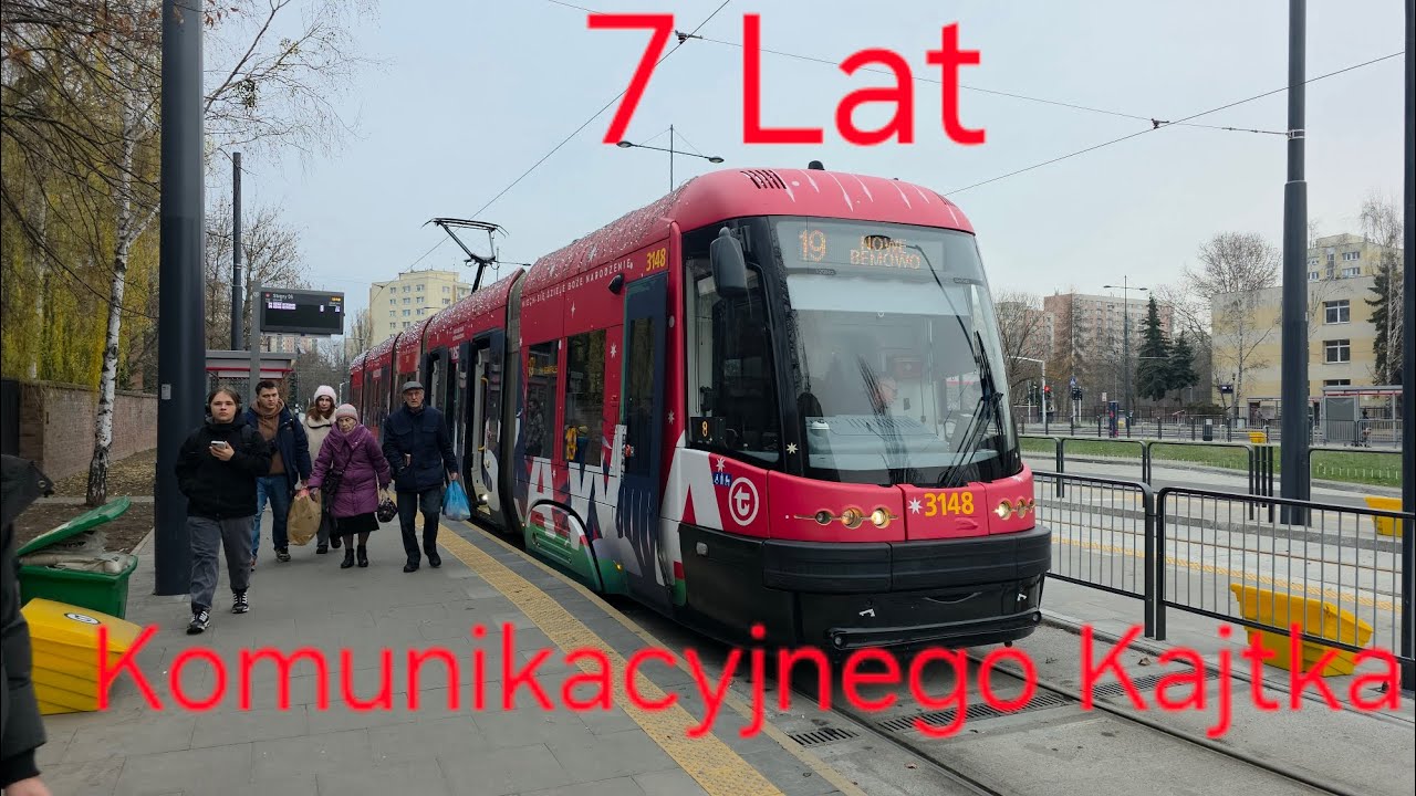 7 lat kanału Komunikacyjny Kajtek. Urodzinowy film! Świąteczny Tramwaj Warszawski 2025 linia 19.