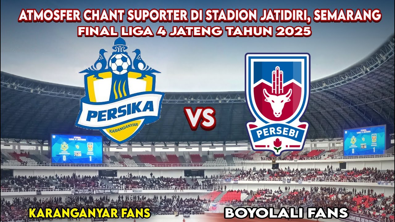 Atmosfer Suporter Final Liga 4 Jateng Persebi dan Persika di Stadion Jatidiri, Semarang