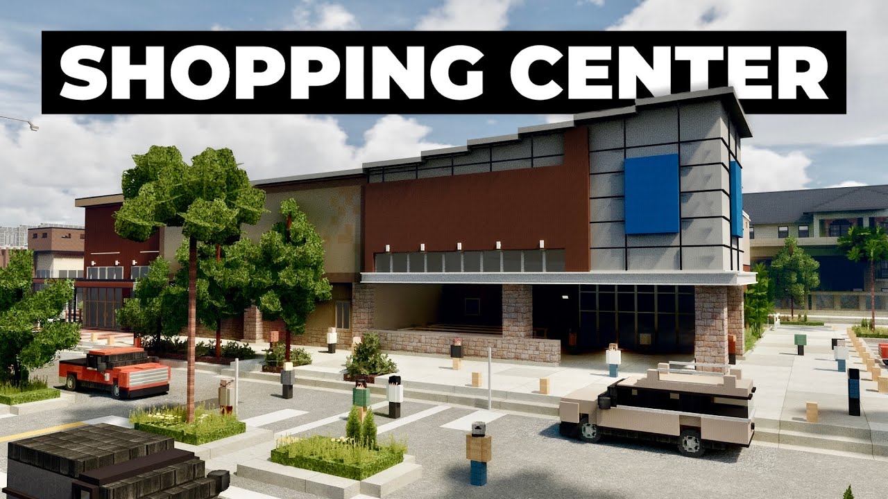 I Realistically Built a Shopping Plaza in Minecraft