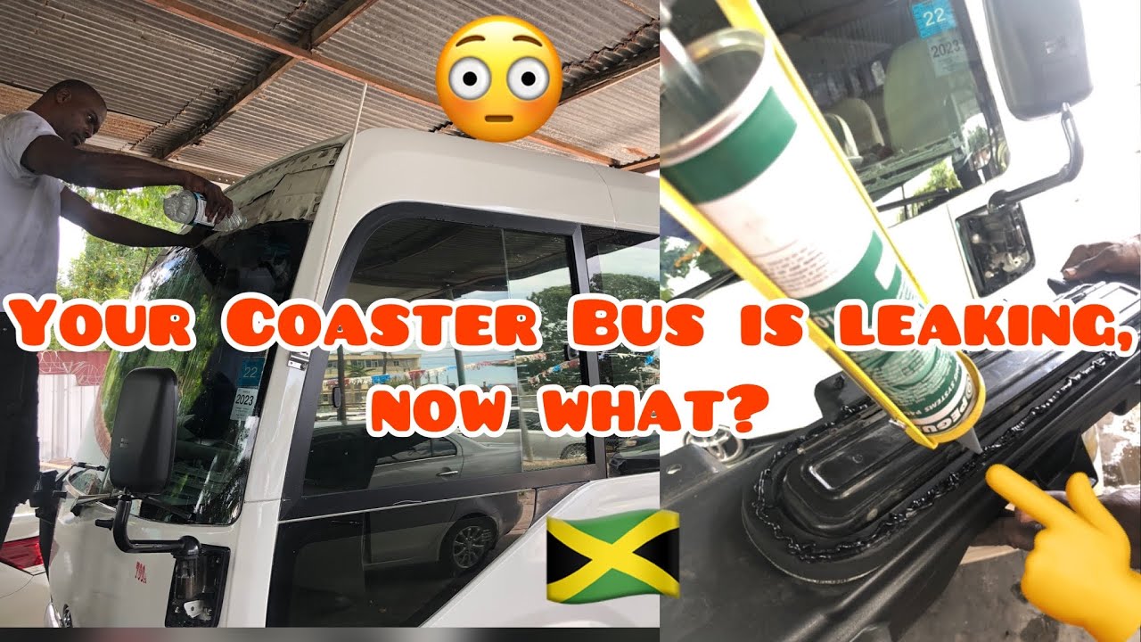 Finding and fixing leaks on this 2019 Toyota Coaster Bus (water leaking Inside) #coasterbus #toyota