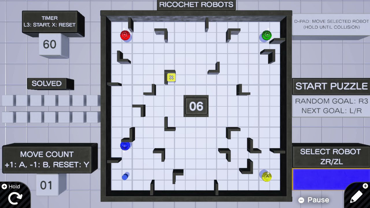 Ricochet Robots - Puzzle Board Game in Game Builder Garage