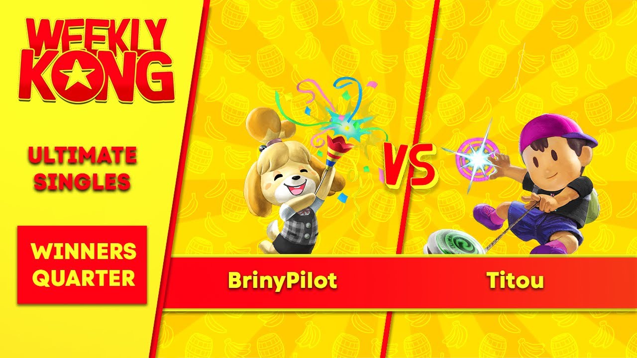KONG#7 - Winners Quarter-Final - BrinyPilot (Mii Swordfighter, Isabelle) VS Titou (Ness)
