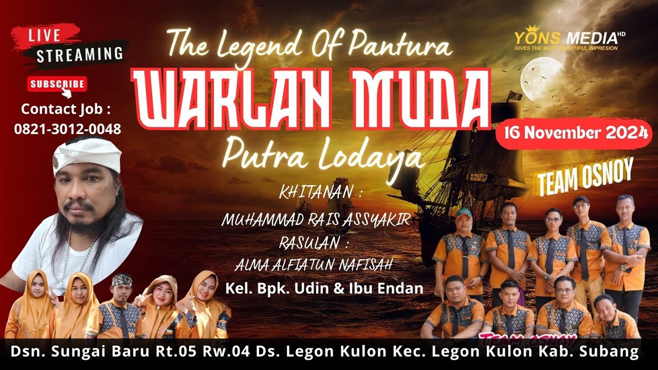 🔴 LIVE. WARLAN MUDA | THE LEGEND OF PANTURA | LEGON KULON - SUBANG | SABTU, 16 NOVEMBER 2024