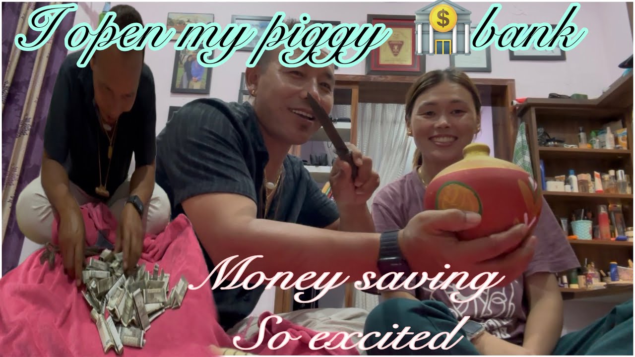 HOW MUCH MONEY IN MY SAVING 💰 (PIGGY BANK)#tibetanvloger #tibetanyoutuber #savings #happy #shopping 