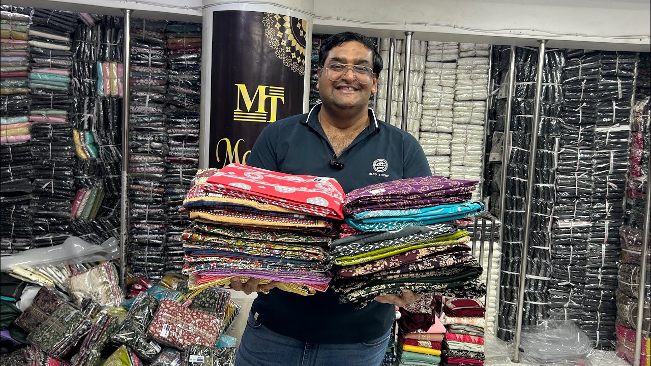 Cambric Cotton Only 325/-,Surat suit wholsale market #cottonsuitbusiness #mannattrends 