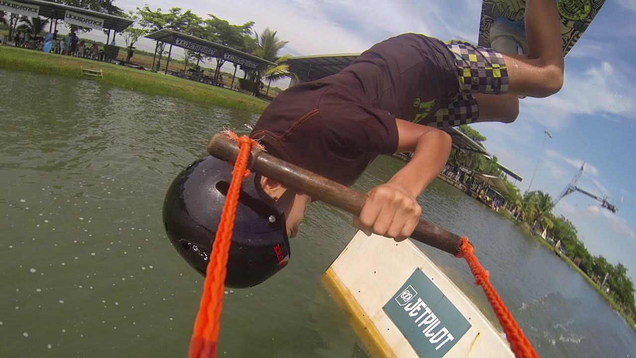 Axel Martin wakeboarding @Thai Wake Park, June 2016
