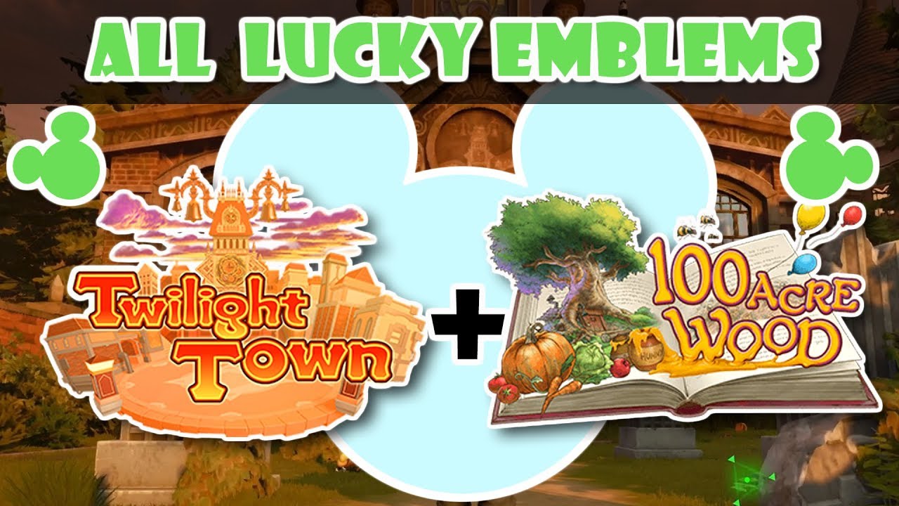 Kingdom Hearts 3 | All Lucky Emblem Locations (Hidden Mickeys) - Twilight Town and 100 Acre Wood