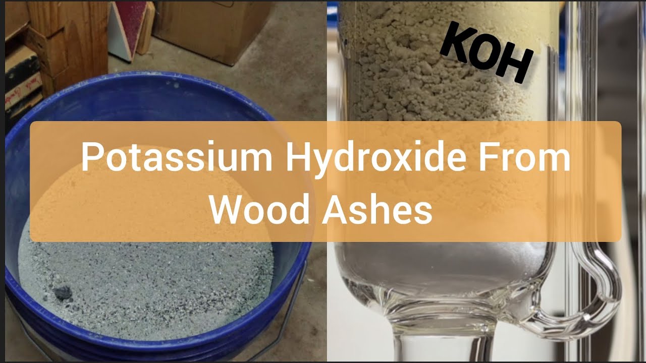 Potassium hydroxide and carbonate from wood ashes. (Backyard series)