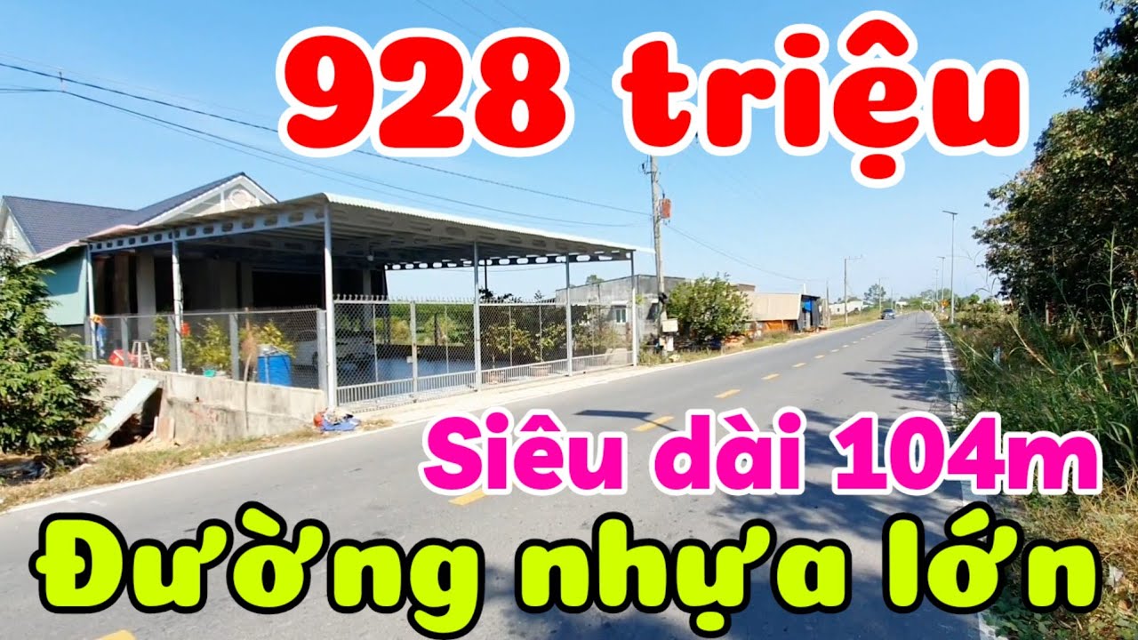 Đất siêu dài 12x99 có 200m2 thổ cư và 9,67x104 mặt tiền đường nhựa lớn gần Chợ ở Long Chữ Tây Ninh