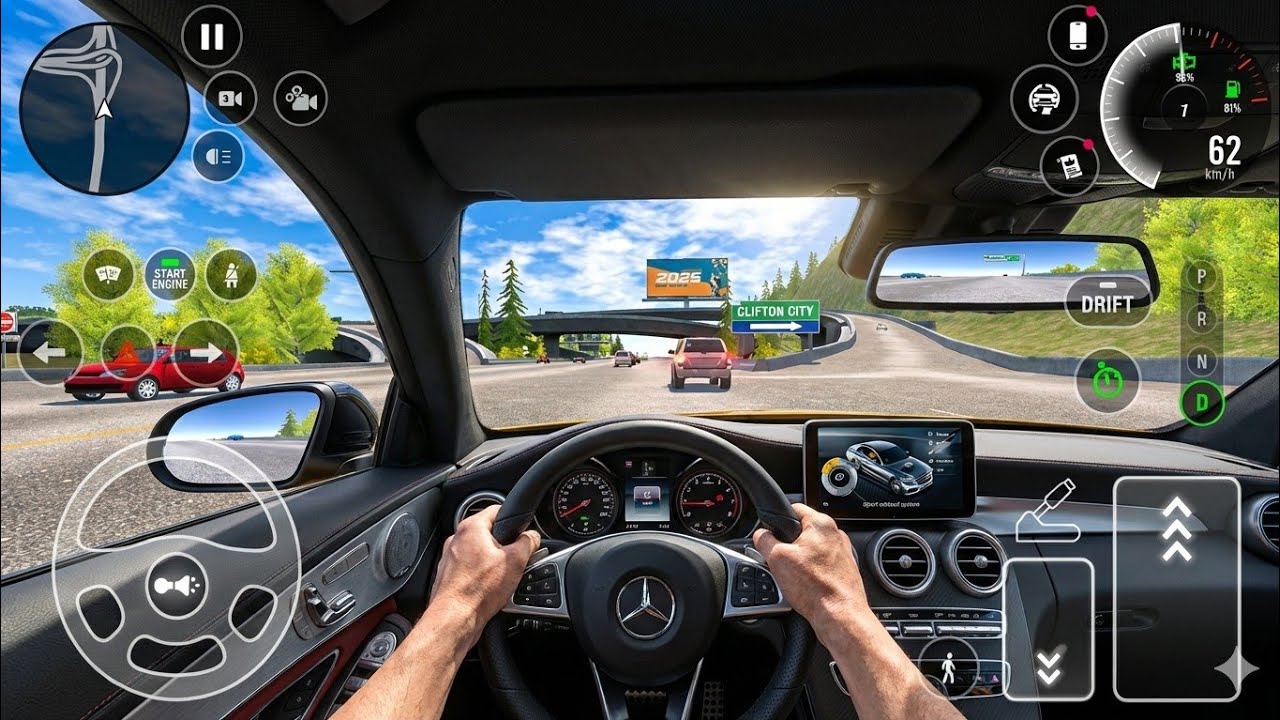 Car Parking Driving School - Mercedes C63 POV Drive - Ultra Realistic 60FPS Gameplay