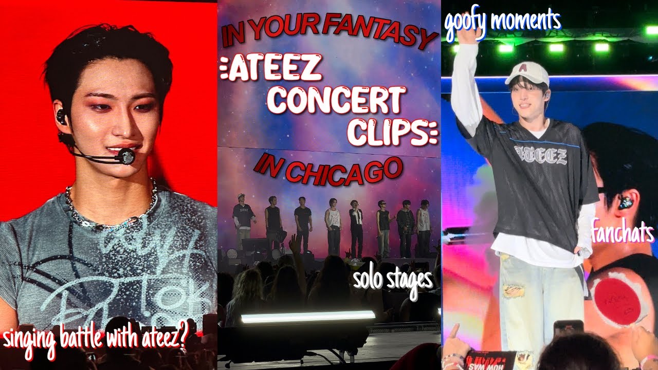 Ateez In Your Fantasy in Chicago Concert Clips Compilation | Solo stages, Commentary, Silly moments