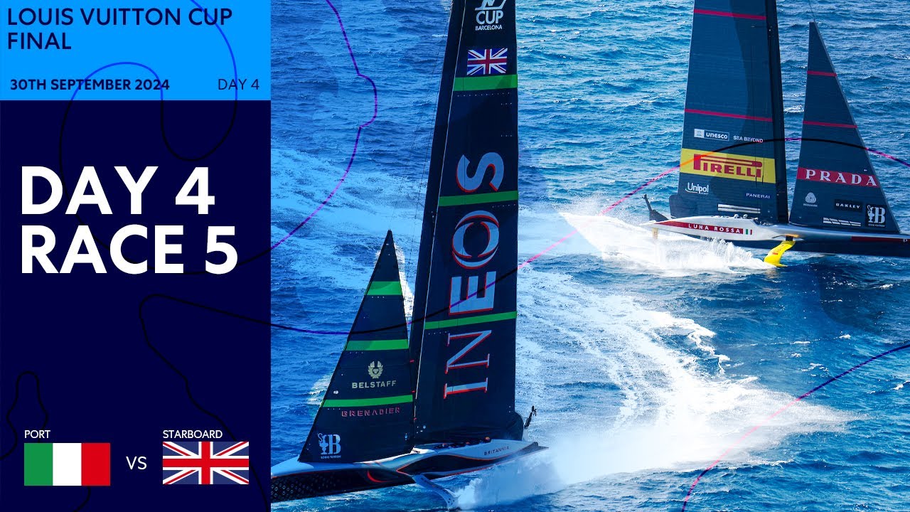Louis Vuitton Cup Final Race 5 | Luna Rossa Prada Pirelli vs INEOS Britannia | Full Replay