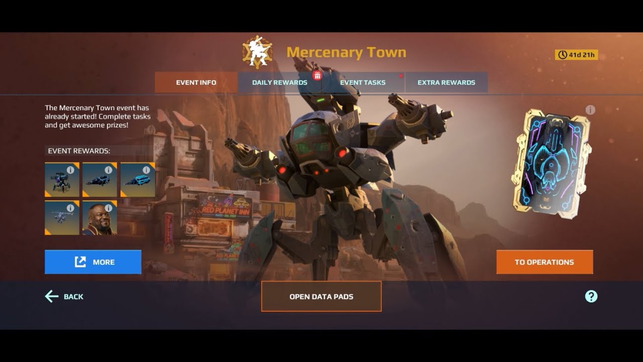 #warrobots Update 11.8 - Event: Mercenary Town