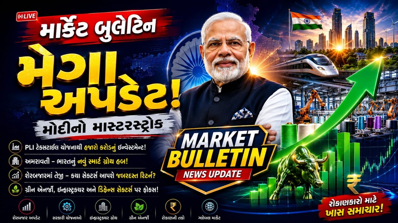 શેરબજારમાં મોટો ધમાકો! | PLI, અમરાવતી અને માર્કેટના સુપર સ્ટોક્સ!કયા સેક્ટર્સમાં આવશે પૈસાનો વરસાદ?