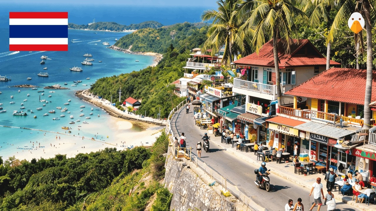 Ко Ларн, Таиланд🇹🇭 Райский тропический остров всего в нескольких минутах от города! (4K HDR)