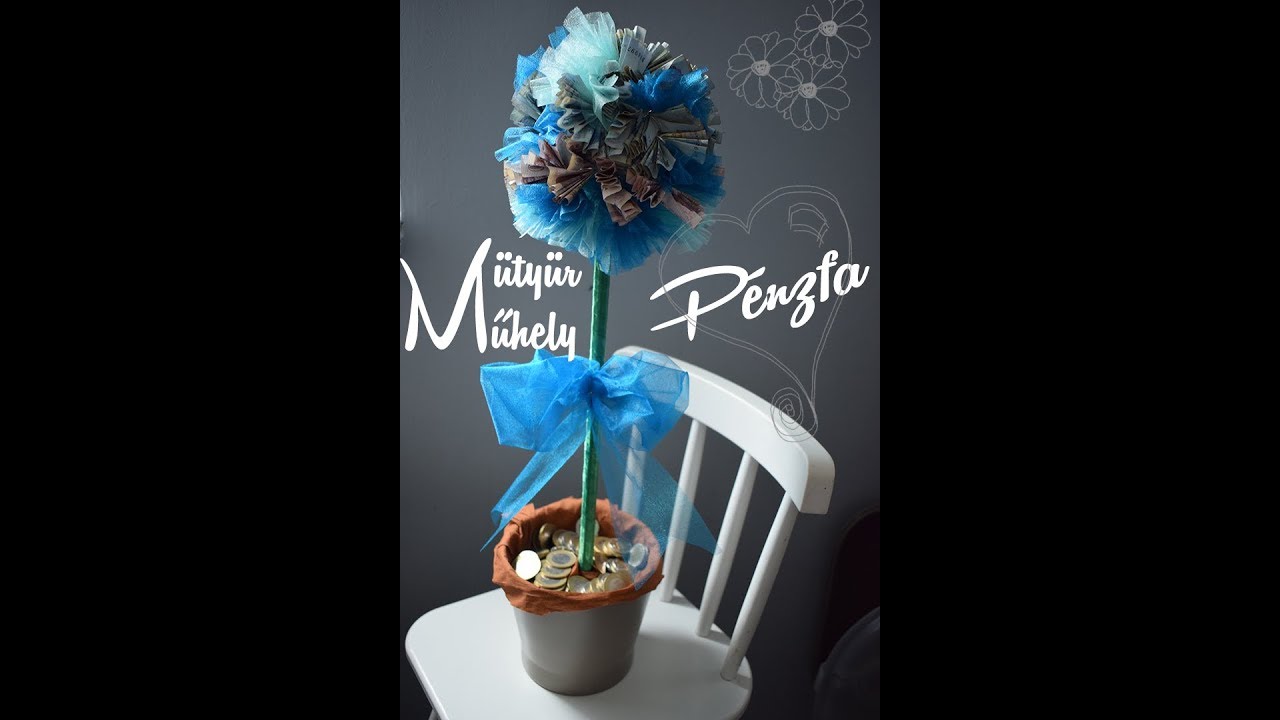 Pénzfa ajándék - Money gift for wedding - Mütyür Műhely