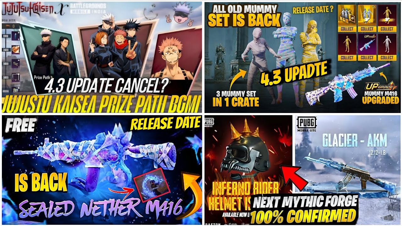 🔴BGMI PRIZE PATH 4.3 CANCEL😱| ALL MUMMY SET RETURN BGMI😍| SEALED NETHER M416 BACK🥶 & INFERNO HELMET