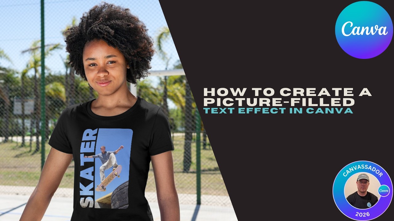 How to Create a Picture Filled Text Effect in Canva