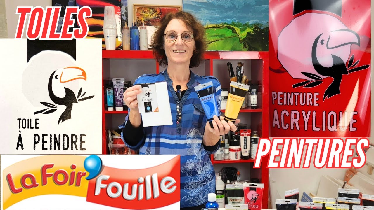 Peintures et Toiles de La Foir'Fouille #acryliquepouring
