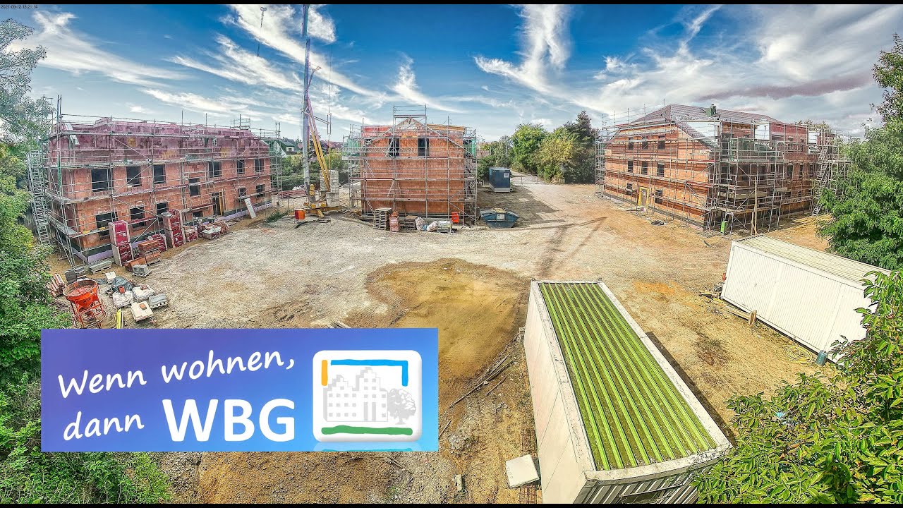Tag der offenen Baustelle - UPDATE Zeitraffer Bauprojekt Wohnpark West der WBG Weißenfels Saale eG