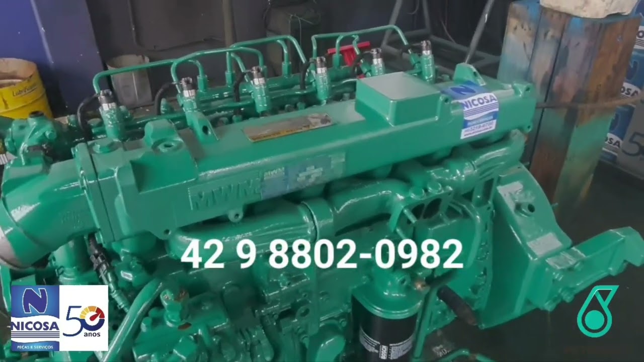 Motor MWM X12 do Volvo VM 260 retificado completo na NICOSA