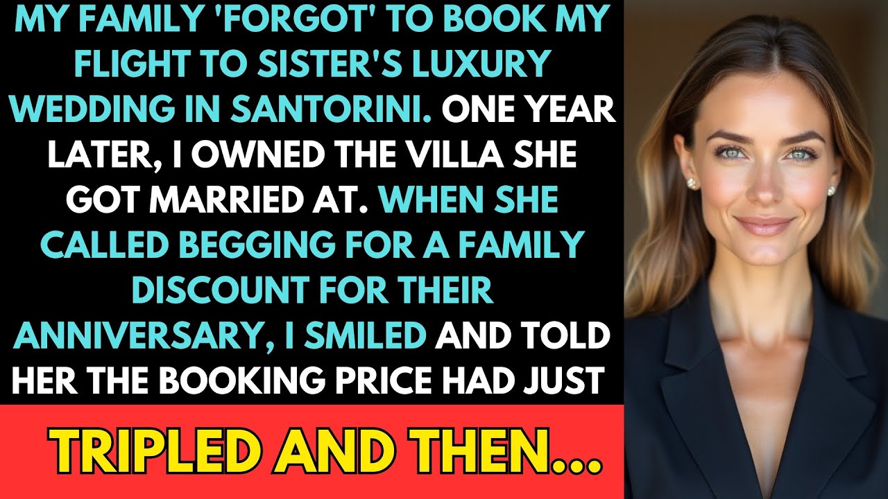 My Family Forgot to Book My Flight to Sister's Santorini Wedding — One Year Later, I Owned the Villa