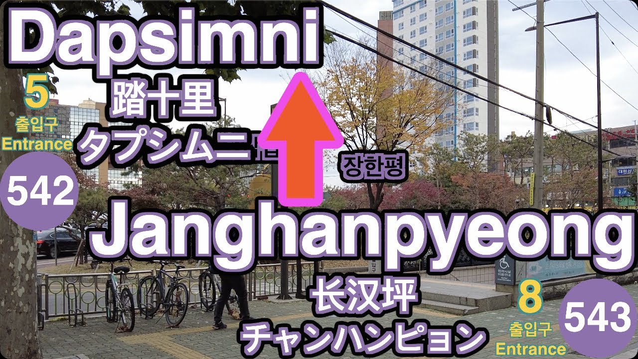 🇰🇷 5 Line🚦Janghanpyeong ➞ Dapsimni🚦长汉坪 ➞ 踏十里🚦チャンハンピョン ➞ タプシムニ🚦장한평 ➞ 답십리🚦4K