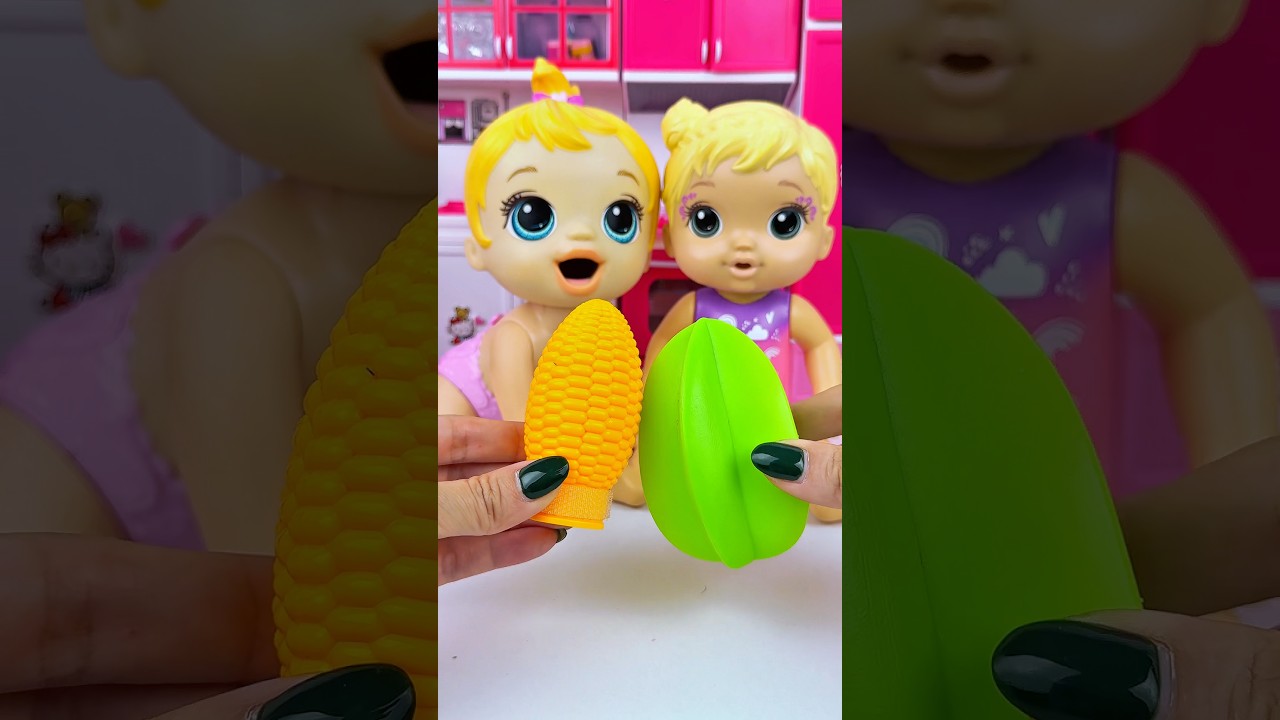 ASMR Unboxing Minnie Mouse & Pinkfong Corn Starfruit Toy 🌽⭐ | Satisfying Miniature Kitchen Set