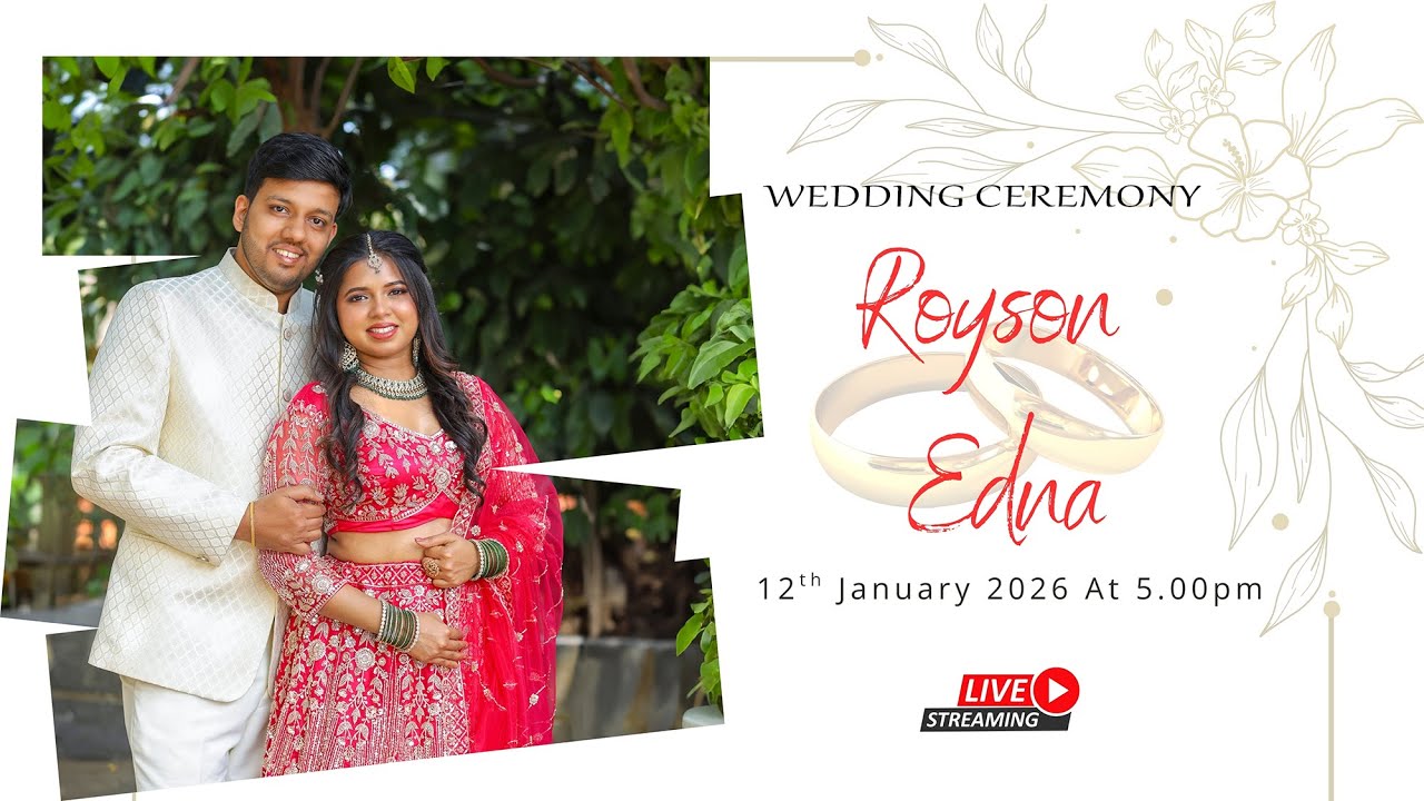 Wedding Ceremony Of Royson and Edna | Watch Live
